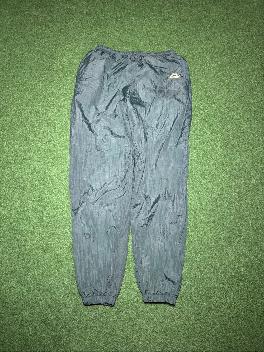 Green Bay Packers Vintage Pants 90s Logo 7 NFL Green L 30x30 Jogger Windbreaker
